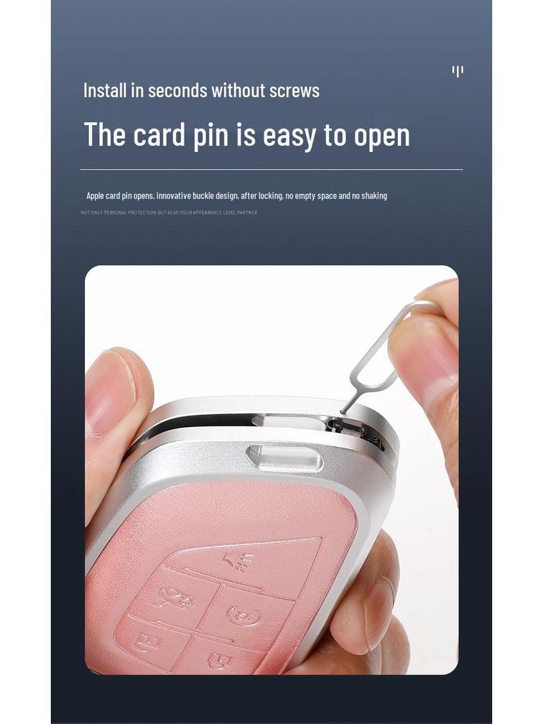 Защитный чехол для ключа Cadillac: Подходит для XT4, XT5, XT6, CT4, CT5 - Оригинальный чехол для ключа автомобиля с пряжкой.