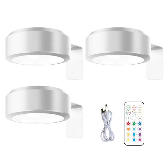 Настенный беспроводной светильник для картин с дистанционным управлением, регулируемая яркость, питание от батареек, 13-цветный RGB-светильник для картин