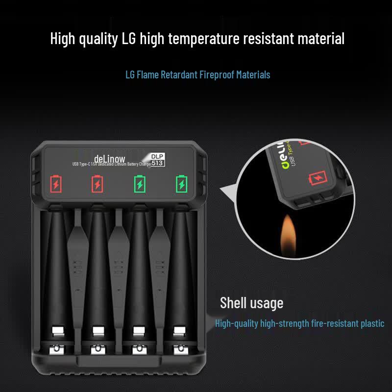 Delipow 1.5V Rechargeable AA/AAA Lithium Battery & Charger Kits CN plug (adapter included)