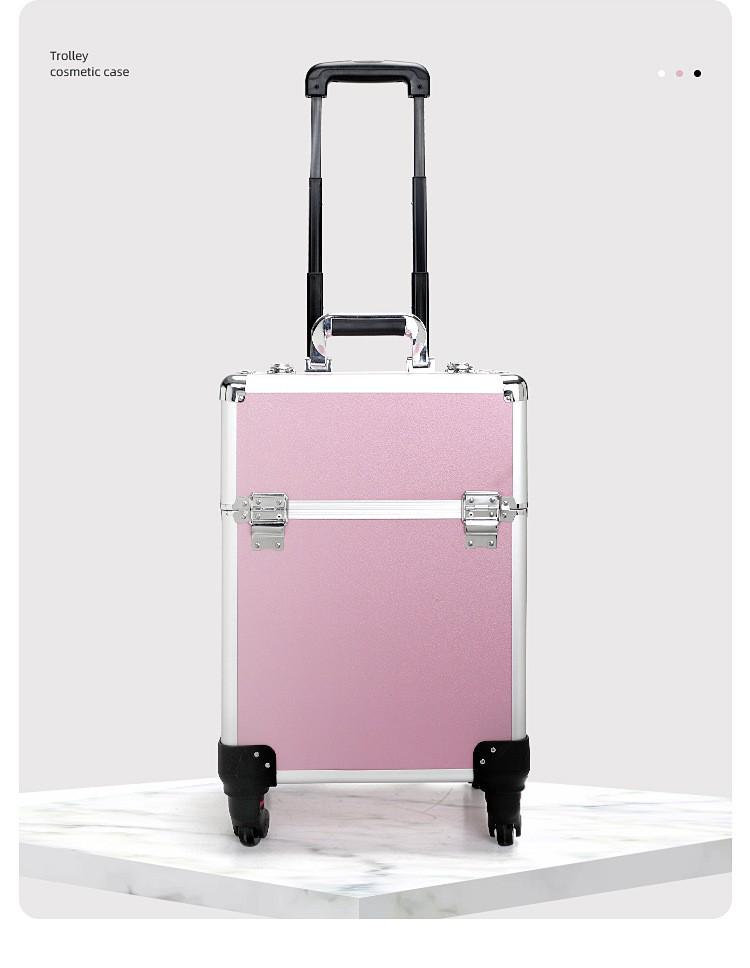 Профессиональный кейс-тележка для визажиста: Хранилище большой вместимости с замком для инструментов для макияжа, маникюра и тату.