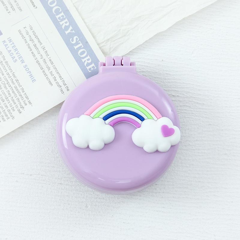 Симпатичные мини-складные гребни для волос с зеркалом, портативные для путешествий, массажная расческа для женщин и девочек, щетки для волос, аксессуары для укладки