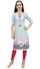 Bimba Женская кремовая туника Moss Georgette Kurti Summer Wear с принтом Kurta-10