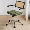 Office Chair Retro Computer Chair Simple Study Desk Armchair Swivel Backrest Lift Chair Leather Armchair with Rocking Function