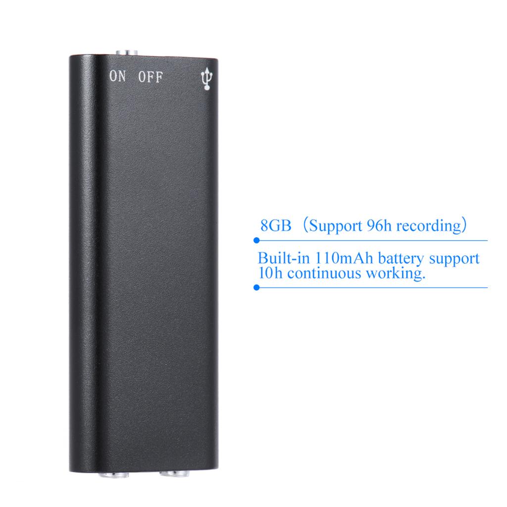 8 ГБ мини USB цифровой аудио диктофон диктофон MP3 музыкальный плеер портативное записывающее устройство
