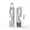 NEW Outdoors Titanium Alloy Mini Multifunctional Folding Pry Bar Key Screwdriver Pendant Wrench Bottle Opener Express EDC Tool
