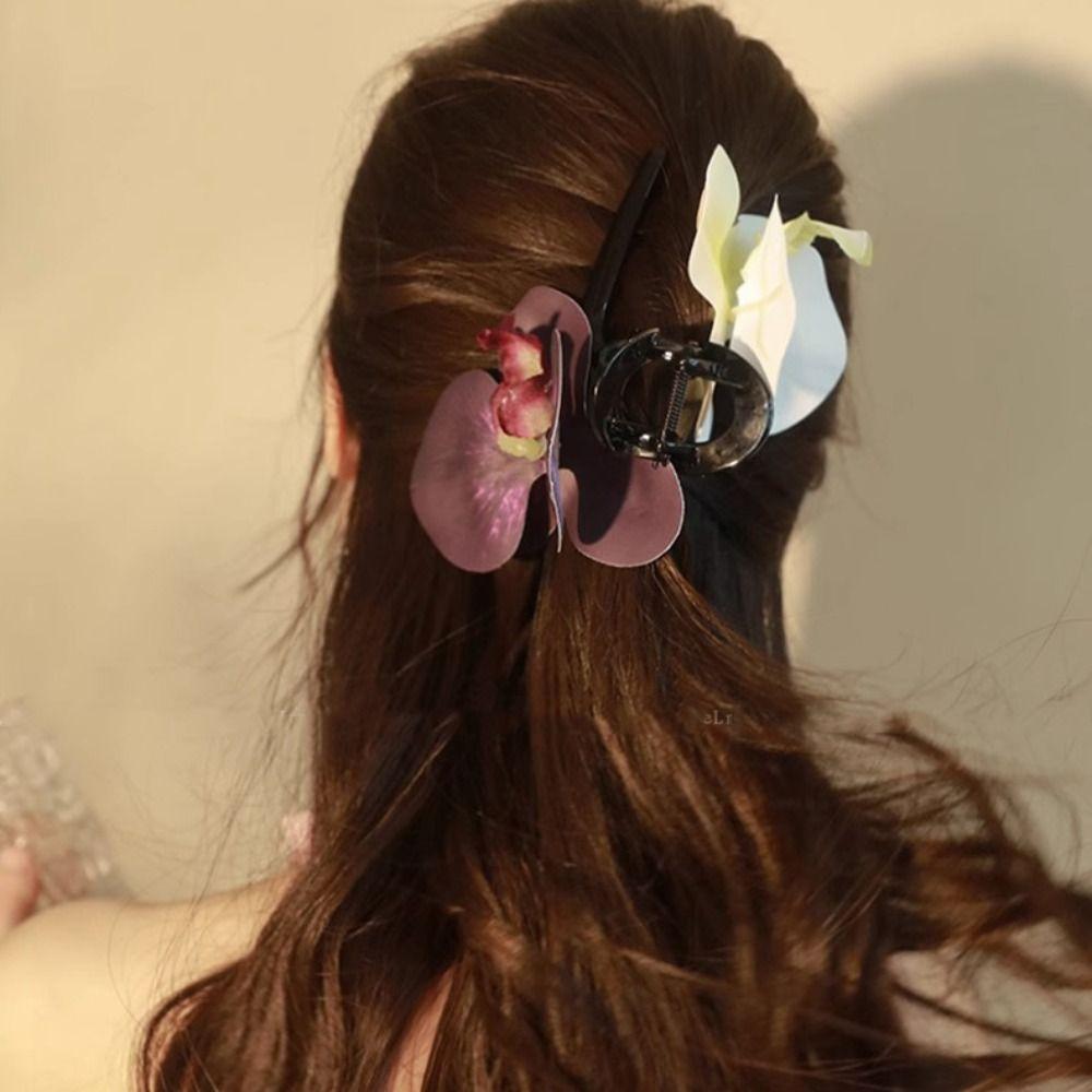 Богемия Заколки Цветок Зажим для волос Хвост Клипса Большая Акула Клипса Бабочка Орхидея Заколка для волос Пляж