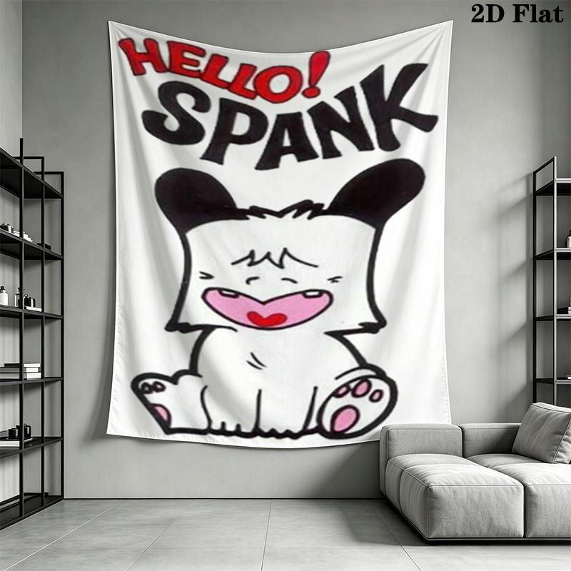 HELLO SPANK Wall Tapestry Aesthetic Wall Hanging Printed Fabric Blanket Decorative Tapestries for Bedroom Living Room Home Decor