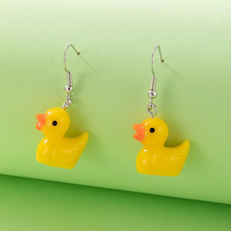 New Cute Duck White Cloud Stud Earrings Rainbow Delicate Clouds for Women Girls Ear Jewelry Wholesale Gifts Frog
