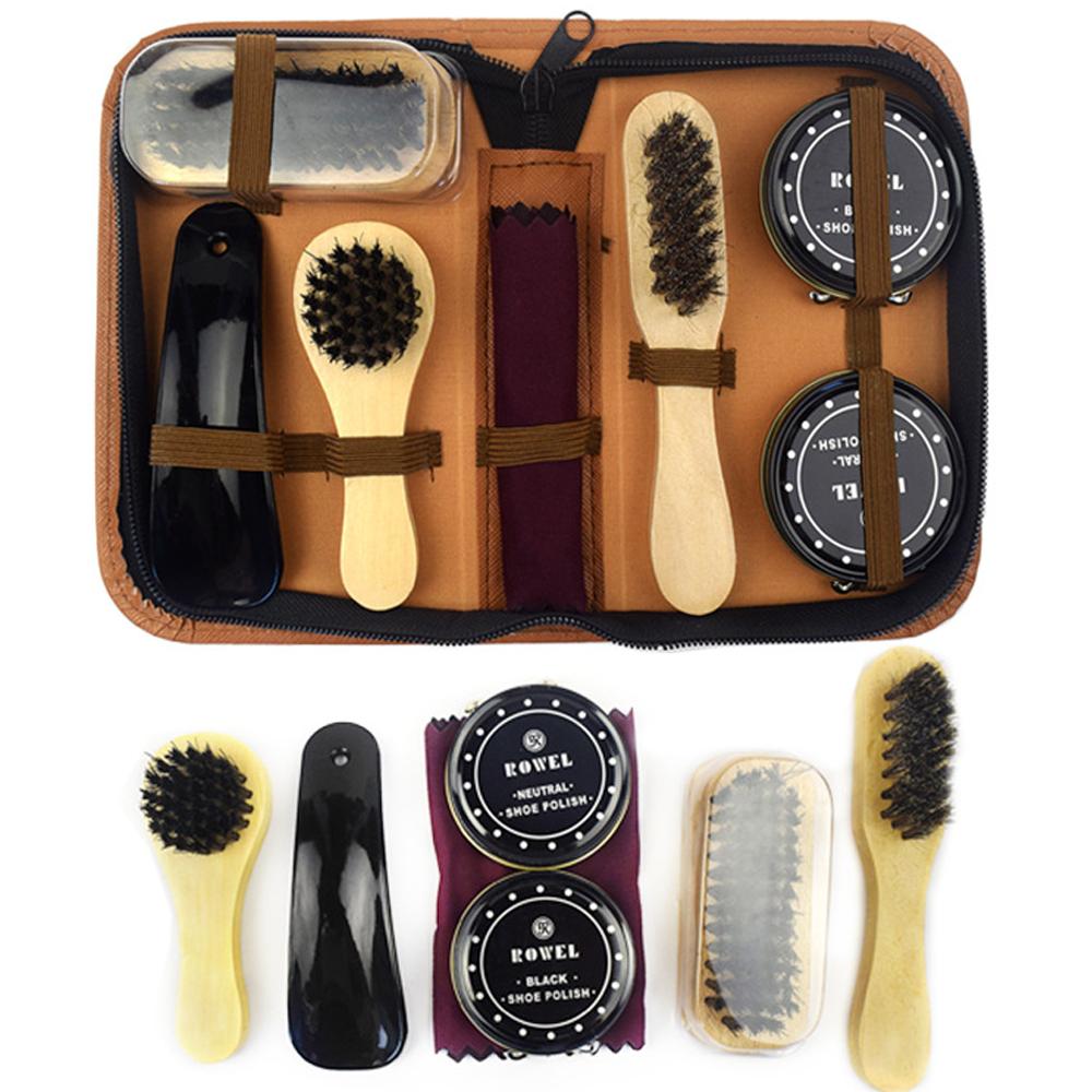 Профессиональный набор для ухода за обувью, портативный, для ботинок, кроссовок, для кожаных изделий, роговых полировщиков, полировальный инструмент G1M7