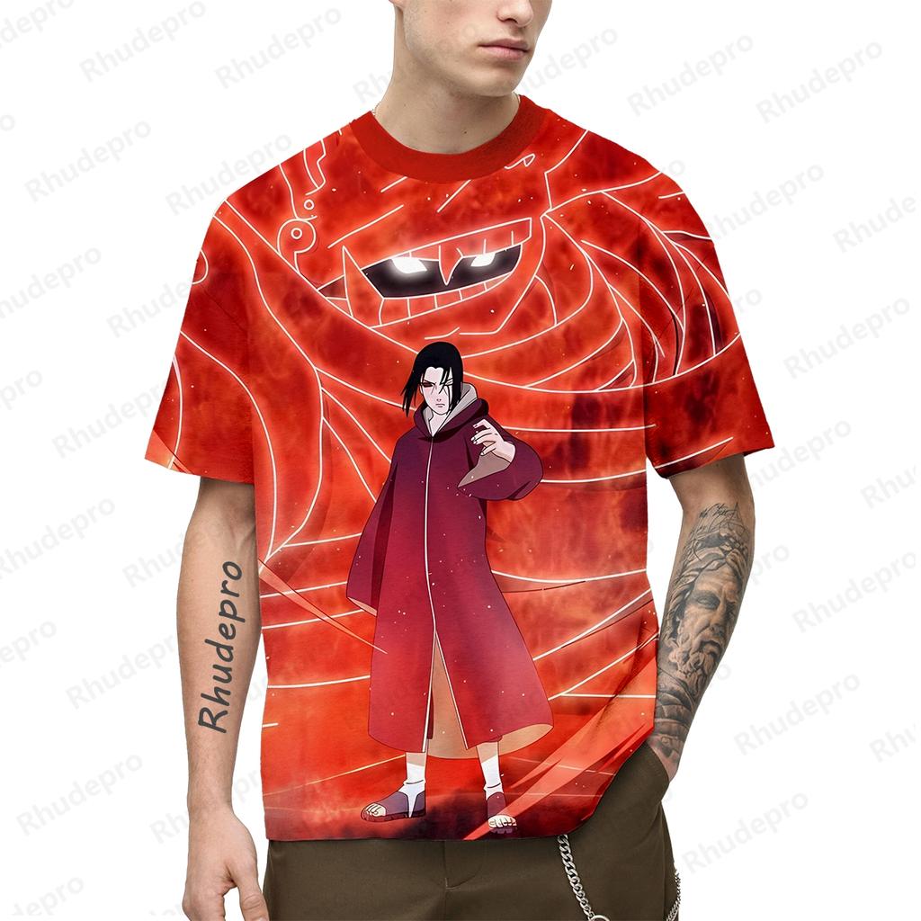 Uchi Haba T-shirt Short Sleeve Clothing Naruto High Quality Gift Fashion Y2k Clothes Trend Anime Shirts Streetwear