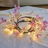 Butterfly Branch LED Light Powered by USB, 8 Modes Artificial Branch Light String Includes 30 LED Lights for Bedrooms, Weddings