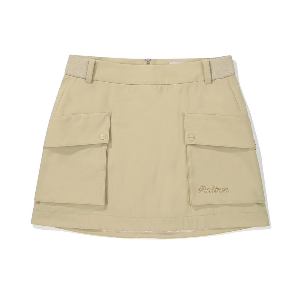 MALBON GOLF Casual Cargo Skirt Beige (Woman)