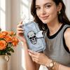 Gothic Skull Pattern Long Wallet Forever Fashion Daily Carry Multi Slot Purse