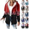 Women's Coat Casual And Fashionable Composite Thick And Warm Printed Hooded Jacket