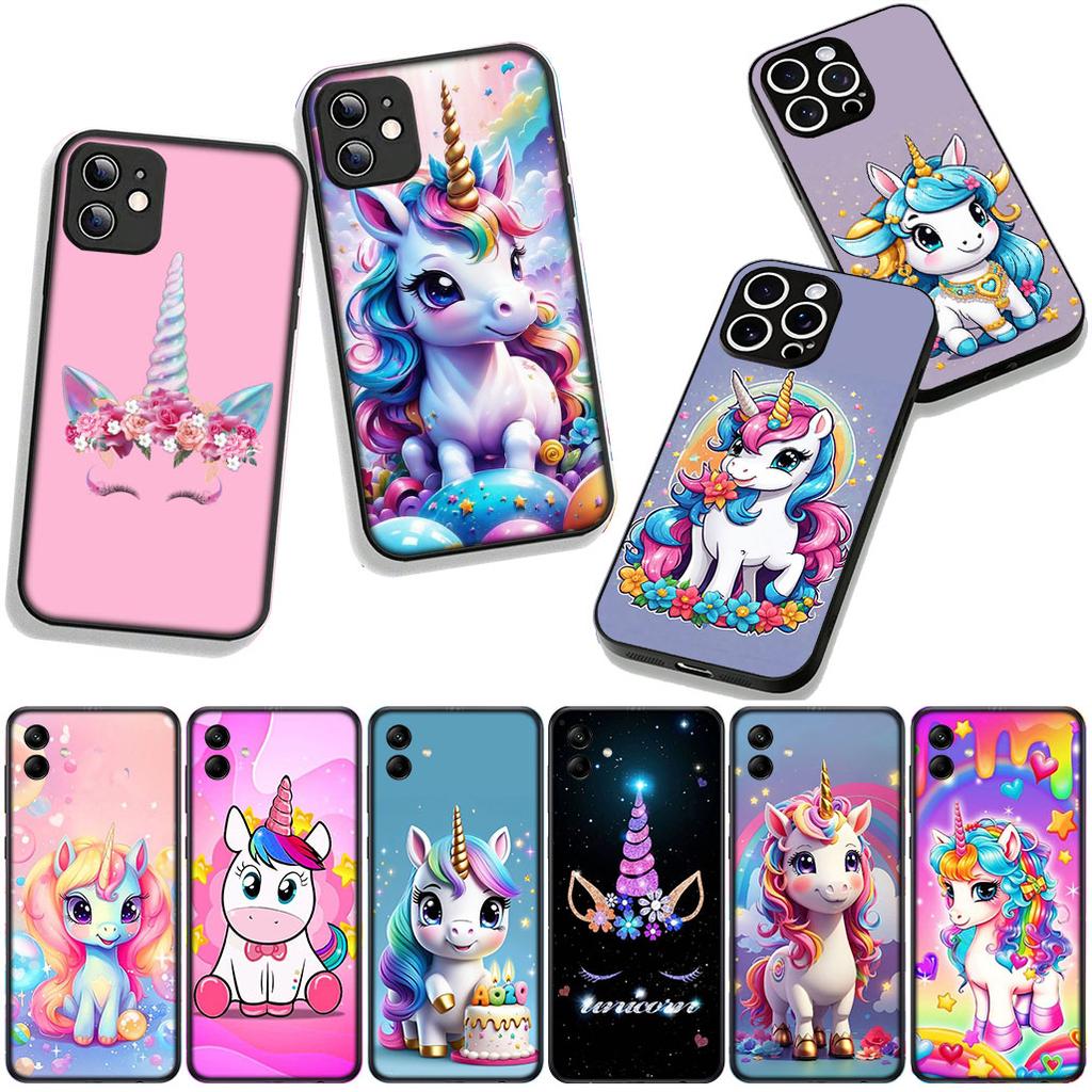 Для OPPO A54 A40 A60 A80 A18 A16 A17 A38 A78 A79 A57 A55 A96 A15 A12 Чехол для телефона Обои Единорог Милый Постер Корпус