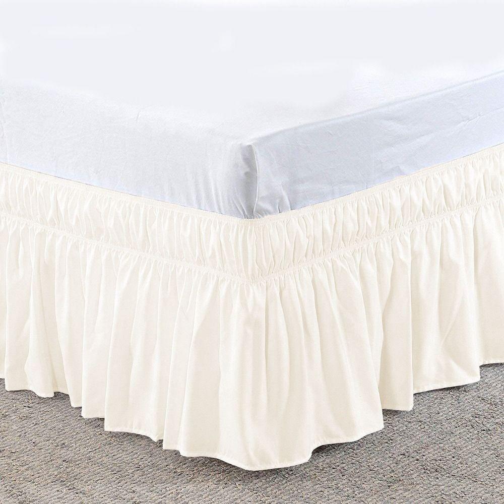 Wrap Around Style Bed Skirt Fade Resistant Bed Protector Bed Accessory Bed Dust Cover  Hotel