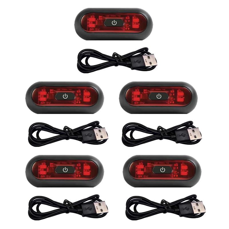 Светодиодный фонарь для мотоциклетного шлема, перезаряжаемый, водонепроницаемый, сигнальный, предупреждающий, задний фонарь, велосипедный, мигающий задний фонарь для ночной езды