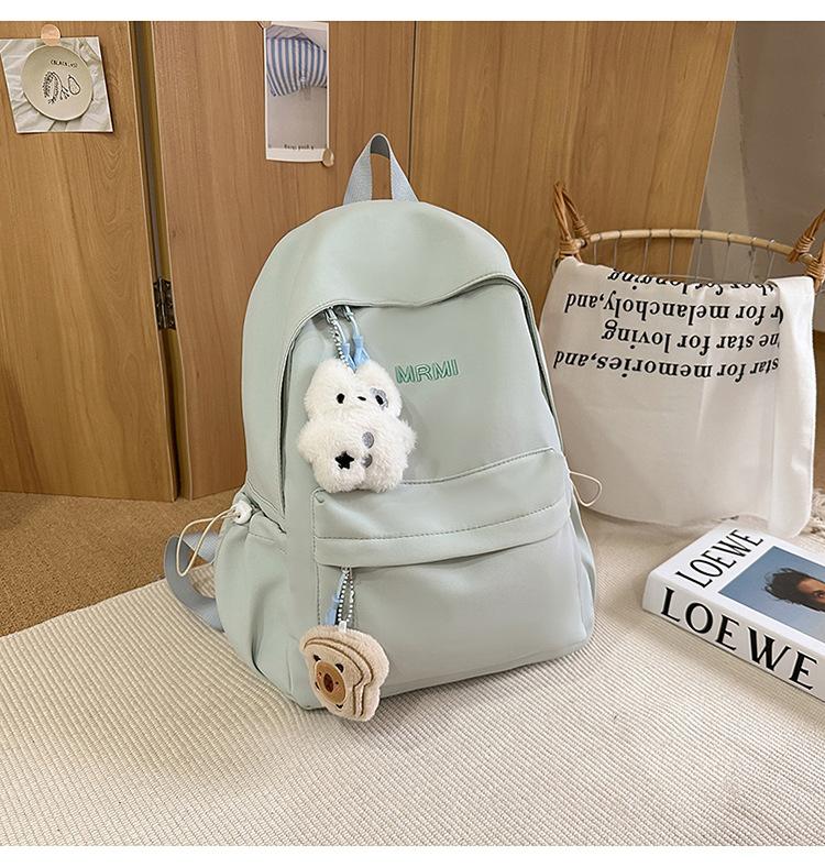 School Bag Niche Design Backpack Girls High Value Light Color School Bag Elementary School Students Versatile Large Capacity Backpack