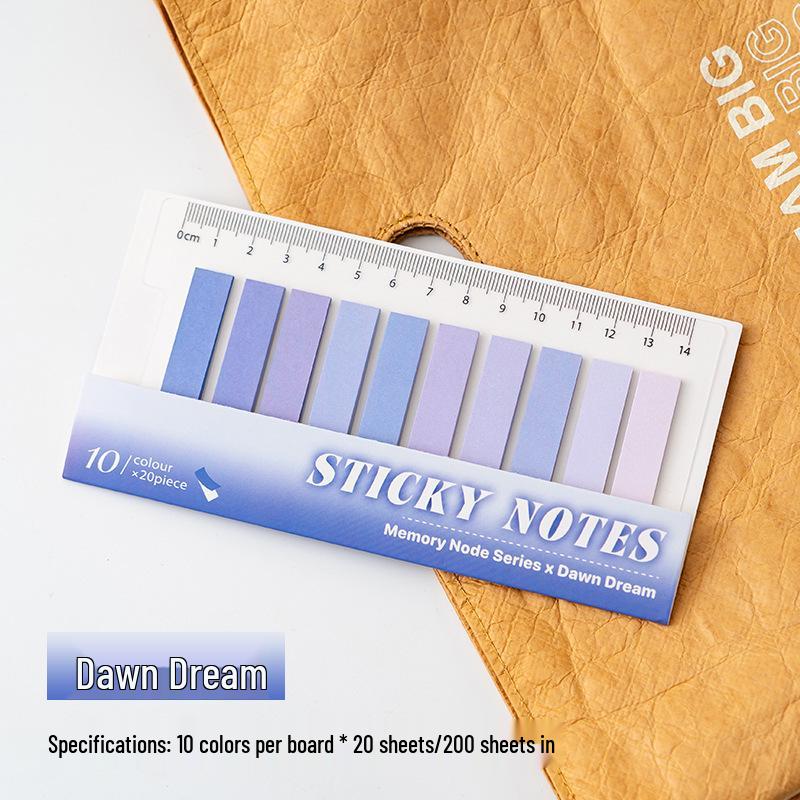 Градиентные длинные индексные вкладки: Выделяющие и классифицирующие этикетки, отрывные и гладкие липкие заметки