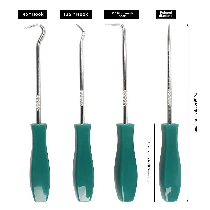 4 шт. 136,5 мм Набор отверток для сальников автомобиля, инструмента для снятия уплотнительных колец и прокладок, пики и крючки для ремонта автомобиля