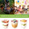 Набор из 50 пластиковых десертных стаканчиков с крышками, стаканчики для йогурта с крышками для вечеринки, стаканчики для десертных шотов для пудинга, фруктов и мороженого