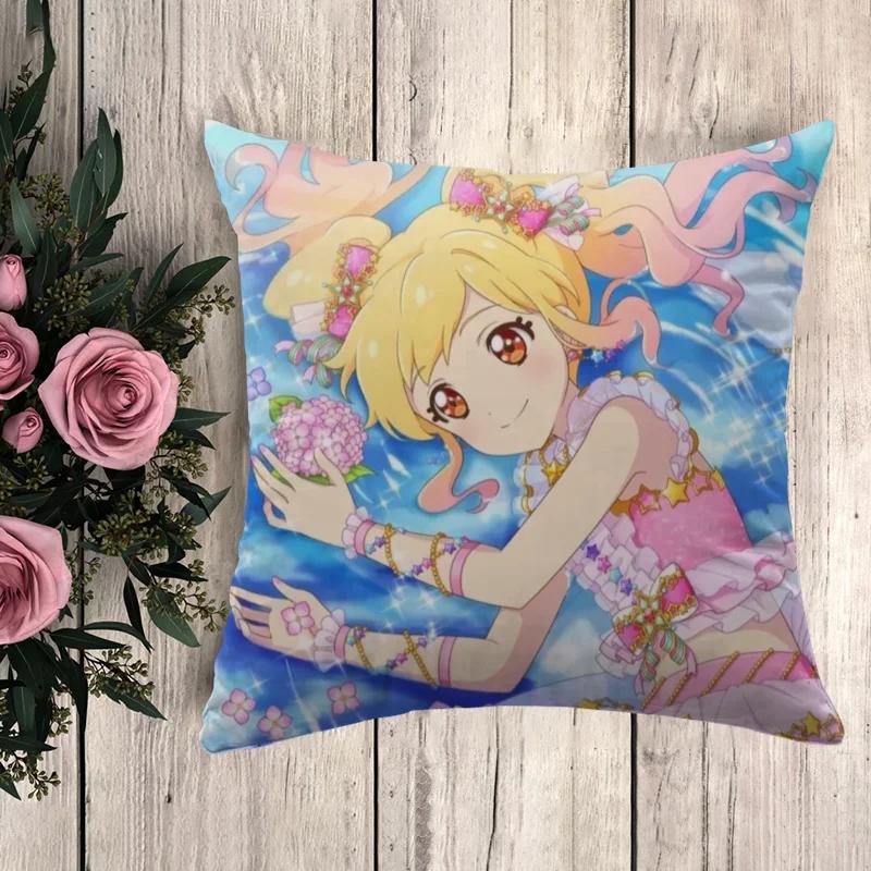 Наволочка A-Aikatsu Наволочки Декоративные подушки Аниме Наволочка Декоративные наволочки Чехлы для подушек Осенний декор