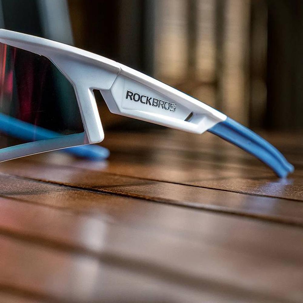 Polarized cycling glasses with UV 400 filter, white