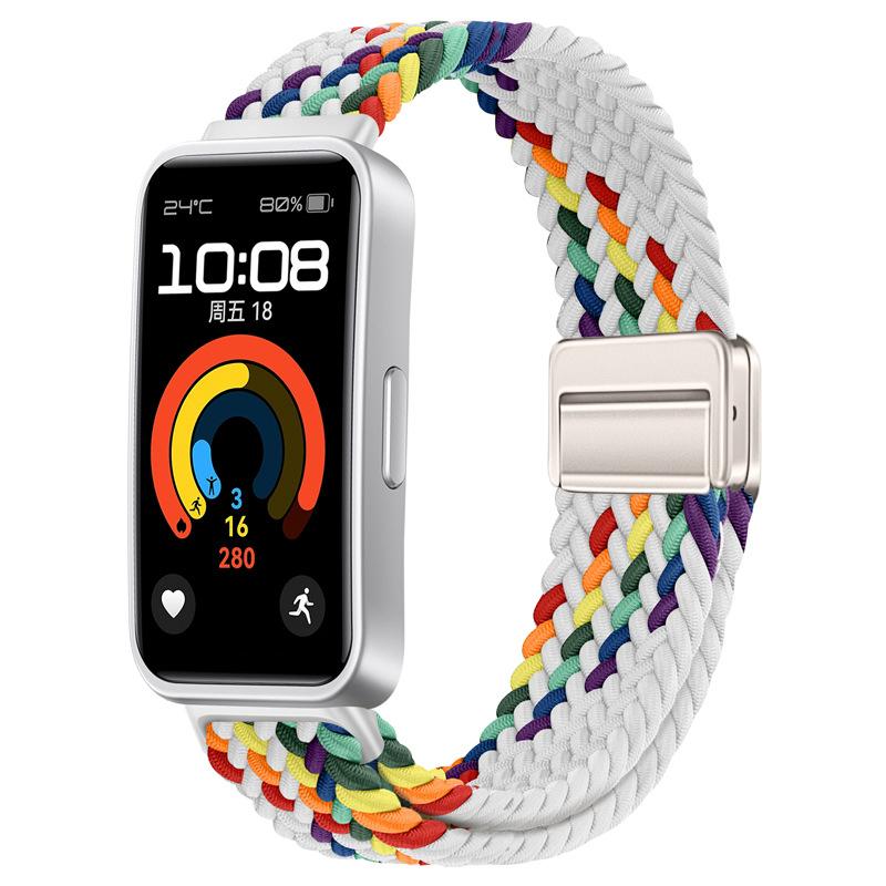 Плетеный нейлоновый ремешок-петля для Huawei Band 10 9 8, регулируемый браслет с магнитной застежкой для Huanwei Band 10/9, аксессуары для браслета