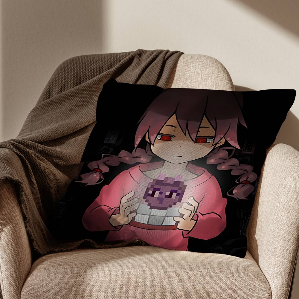 game Yume Nikki Uboa Madotsuki Print Throw Pillow Cover cm Square Cushion Case for Living Room Bedroom Decor