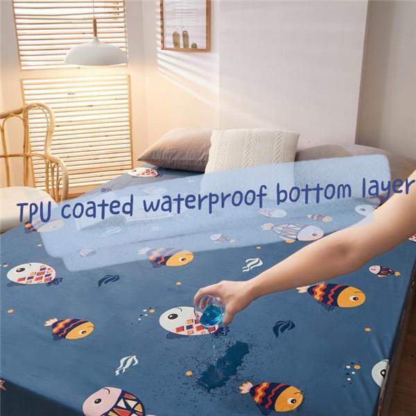 100% водонепроницаемая простыня, хлопковая простыня с резинками, нескользящие регулируемые наматрасники, защитный чехол для кровати (Нп Наволочка)