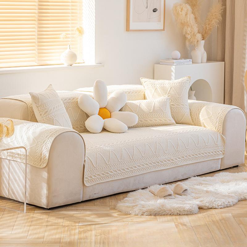 Подушка для дивана Универсальная для четырех сезонов Летний нескользящий коврик Доступная роскошь Простой современный Высококлассный чехол для дивана Чехол для подушки сиденья Ткань