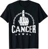 NEW LIMITED Middle Finger To Cancer Cancer Awareness Tee T-Shirt Tops Tee