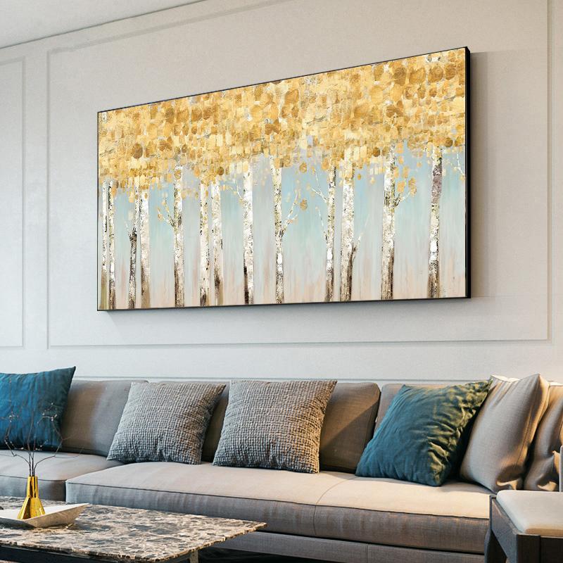 Абстрактные постеры с деревьями и принты, настенная живопись на холсте, картины с белым березовым лесом для гостиной, украшения дома, без рамки