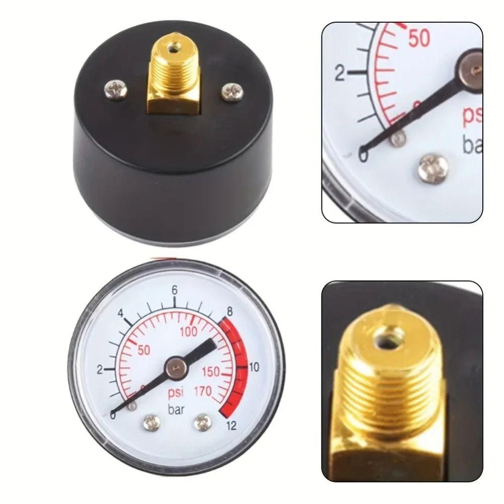 1Pcs 0-180PSI Pressure Meter Air Compressor Pressure Regulator Power Tools Replacement Accessories