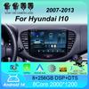 Автомагнитола Android 14 Carplay Auto Для Hyundai I10 2007 2008 2009 2010 2011 2012 2013 GPS Регистратор Мультимедийный плеер 4G+WiFi DSP