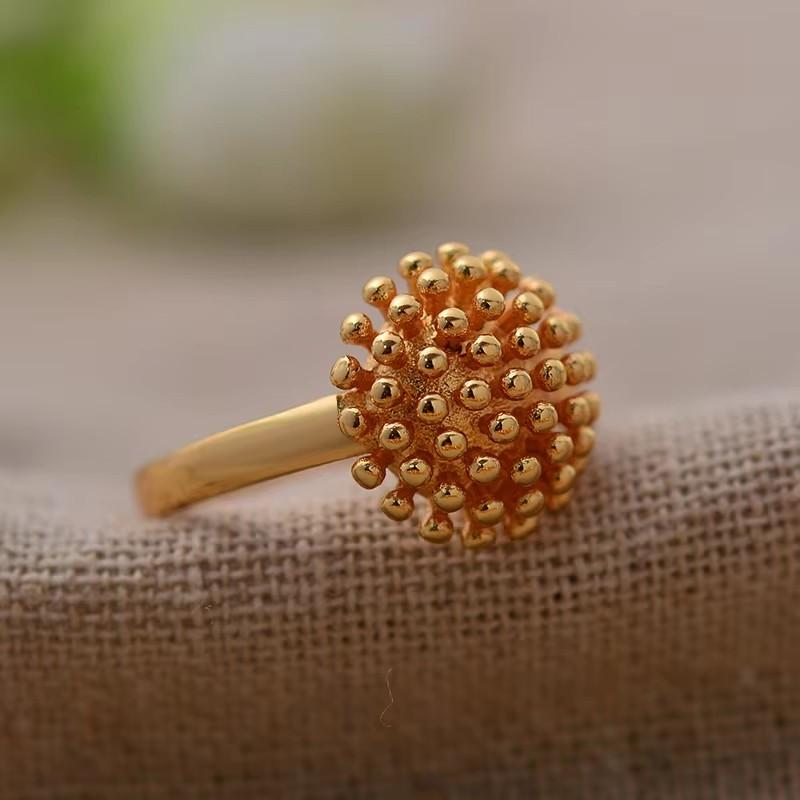 NEW Ethiopian Olive Leaf Ring for Women/Girls Gold Color Charm Party Jewelry African Arab Items
