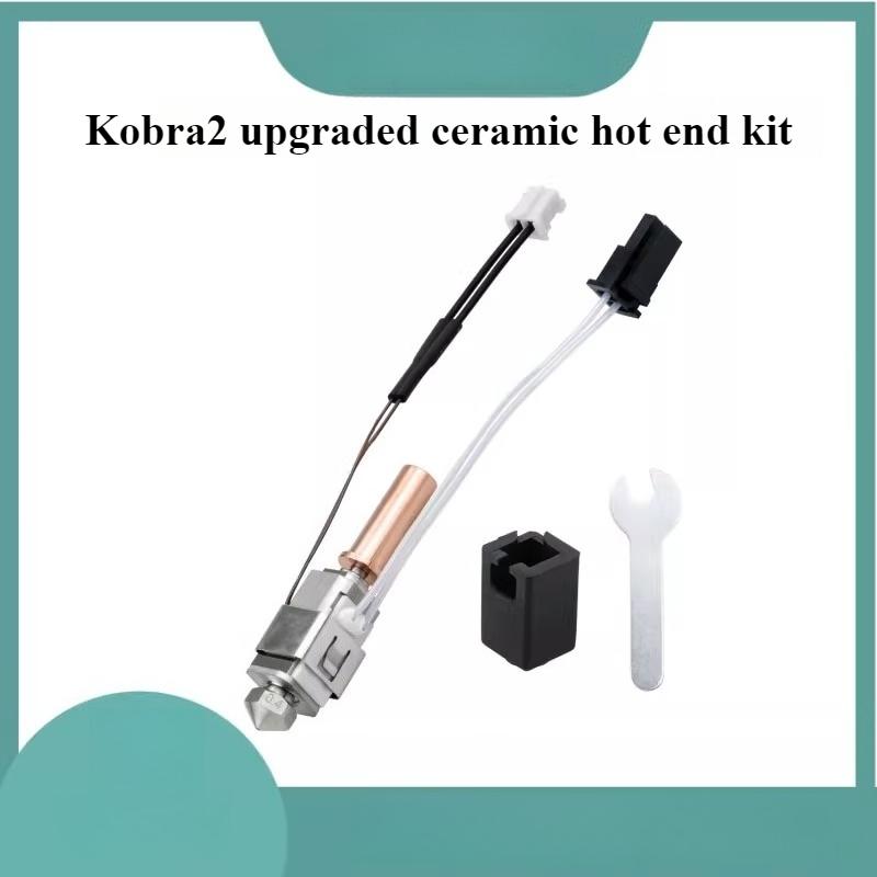 Kobra2 Улучшенный керамический комплект горячего конца 2pro/max Медное покрытие Сопло Печатающая головка Биметаллическое горло