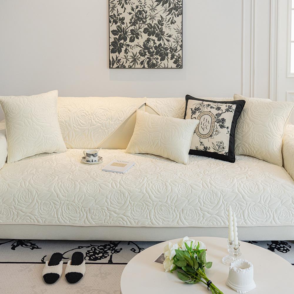 Зимняя хрустальная бархатная диванная подушка, новая легкая французская кремовая подушка в стиле тканевая кожаная диванная подушка