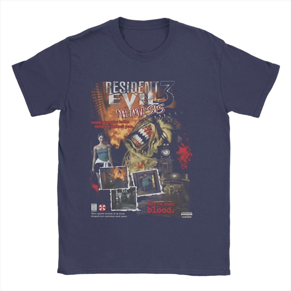Resident Evil Vintage Game 3D Print T Shirt Summer Fashion TShirts Unisex 100 Cotton O Neck Oversize Clothing ShortSleeved