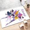 Custom KPop Demon Hunters Mat Personalized Name, Polyester Washable Indoor Entryway Rug, Gift for Christmas, Easter, Thanksgiving Day
