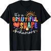 It's A Beautiful Day To Shape Behaviors Retro Groovy ABA T-Shirt