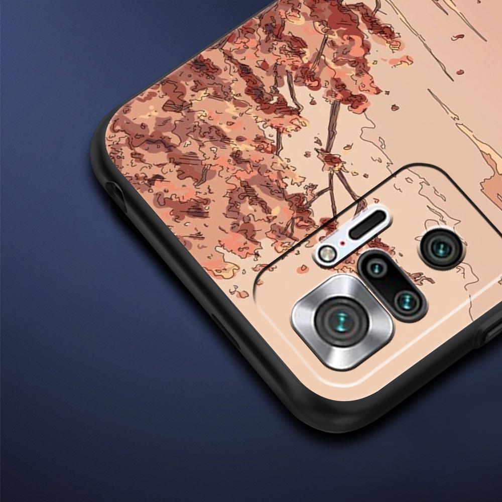 INS Korean Sunset Scenery For Xiaomi Redmi Note 12 5G Phone Case 10C 10 11 9 8 Pro Plus 9S 7 8T 9T 9A 8A 9C K50 K40 Gaming Cover