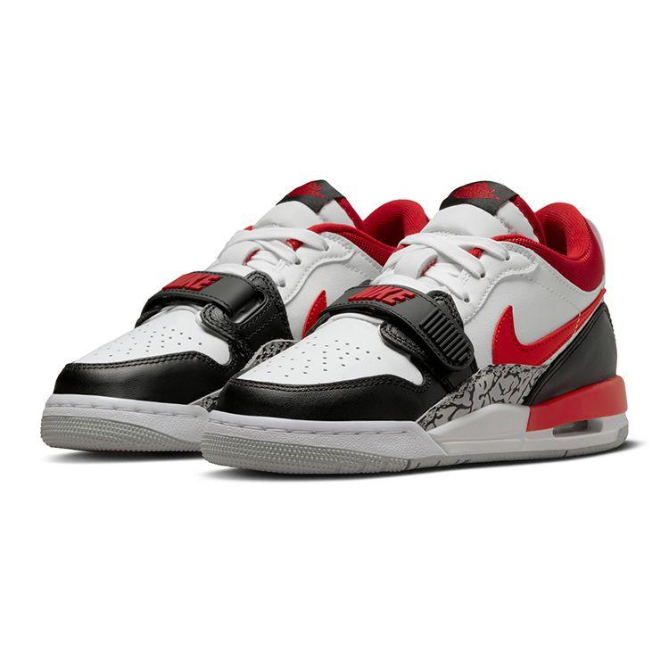 Кроссовки Air Jordan Legacy 312 Low GS Fire Red Детские Белые Черные Волчий Серый CD9054-160