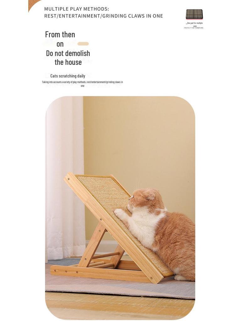 Sisal Cat Scratching Board and Climbing Ladder – Dandruff-Free, Sofa-Friendly, Durable Pet Toy for Cats and Dogs