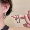 Серьги-кольца из серебра S925 на тонкой цепочке для женщин, Летние, Высококачественные, Нишевые пусеты для круглых лиц, Круглые аксессуары для ушей