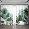2 шт. Домашние декоративные шторы с зелеными листьями и кулисками для штанги, Кухня, Кофейня, Гостиная, Балкон, Сад
