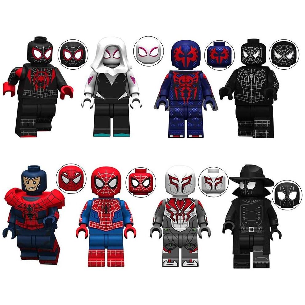 Mini Figure Superhero Hero Marvel Spider Man Building Block Toy 8pcs