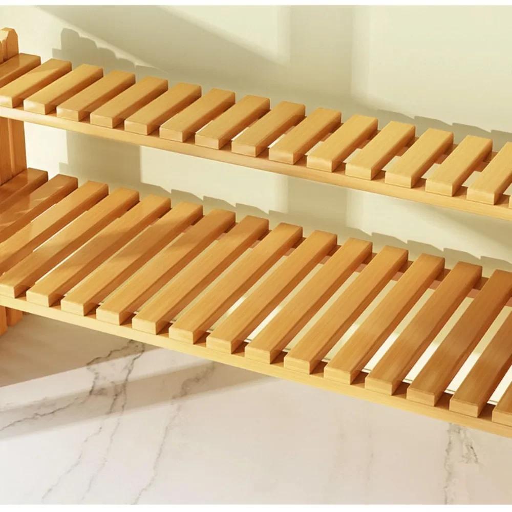 Indoor Plants Holder Wood Shelf Household Plant Shelf Desktop Storage Rack Bamboo Flower Display Stand Rack Flower Pot Shelves