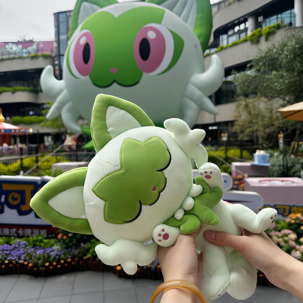 Big Size Sleep Sprigatito Plush Toy Anime Figure Model Gift for Kids Children Birthday Gift Anime Cat Sprigatito Green Fox Doll