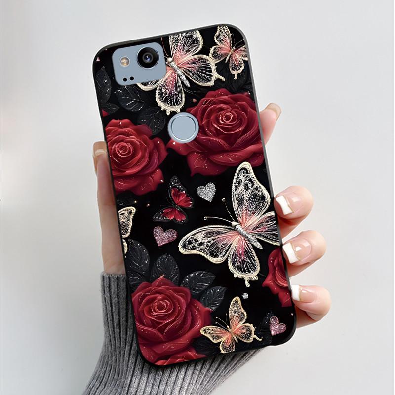 Чехол с рисунком для Google Pixel 2 XL Pixel2 Funda Мягкий силиконовый чехол для Google Pixel 1 XL Pixel1 Cover Милый цветочный чехол Coque